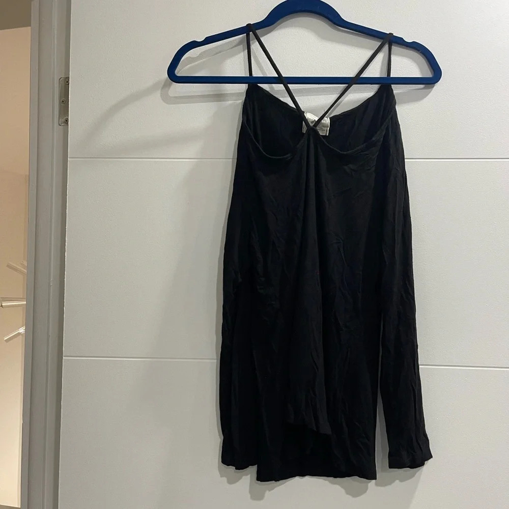 Size large but could fit a medium used one time in black